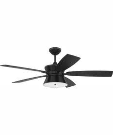 52" Dominick 3-Light Ceiling Fan Flat Black