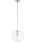 15"W Looking Glass 1-Light Pendant Polished Chrome