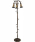58" High Stained Glass Pond Lily 3 Light Floor Lamp