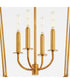 Mantle 4-light Entry Foyer Hall Chandelier Gold Leaf