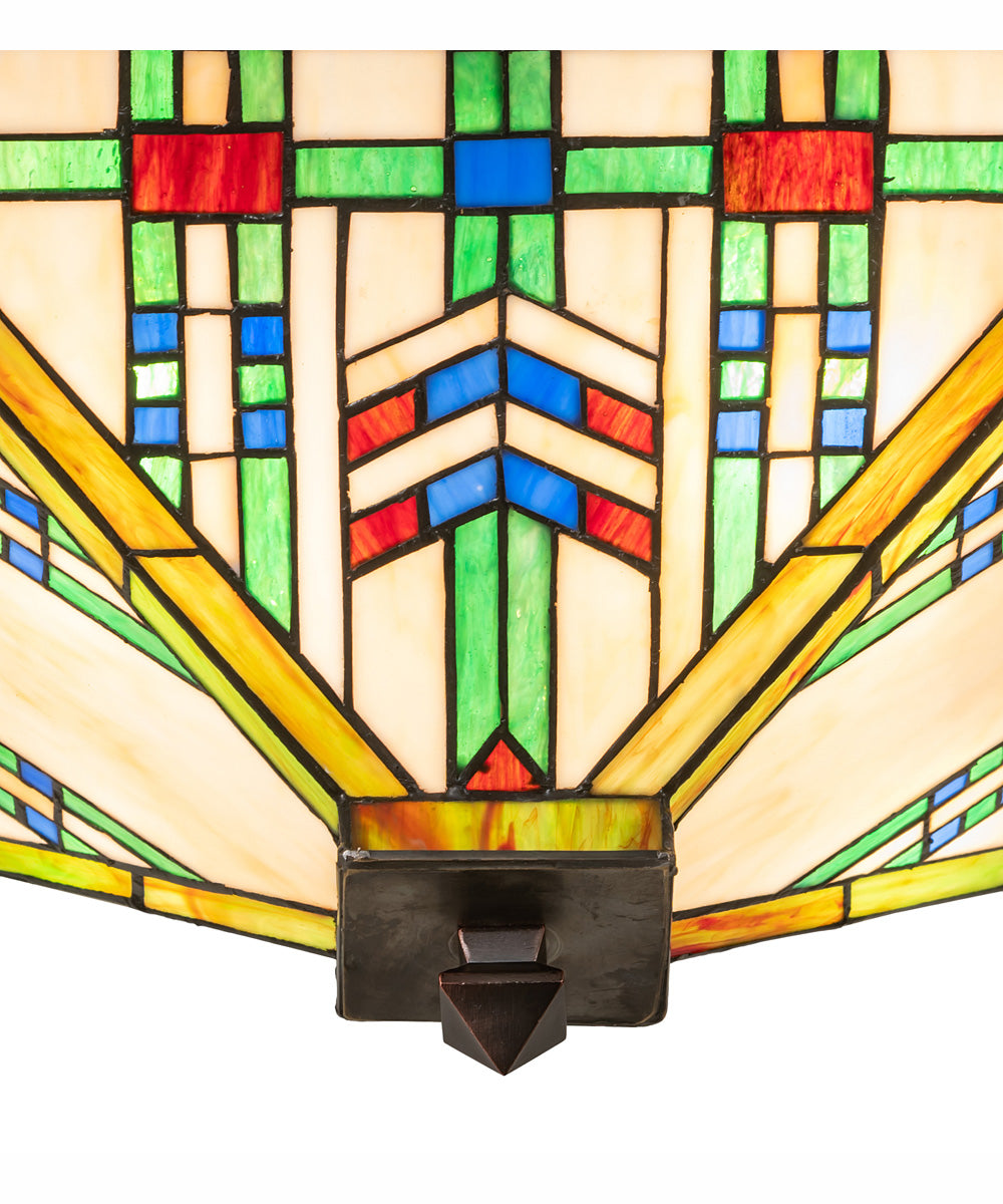 17" Square Prairie Wheat Flushmount