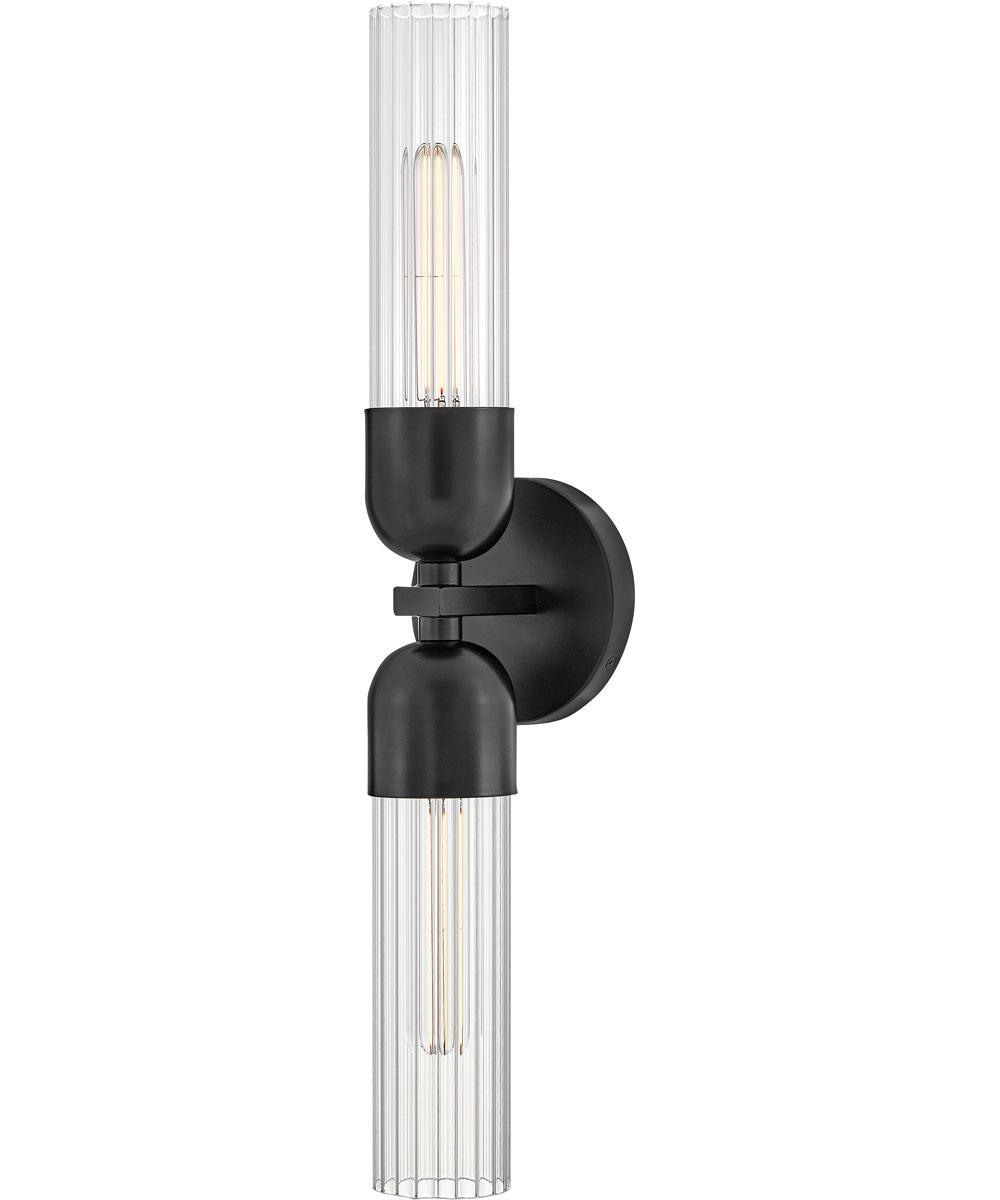 Soren 2-Light Large Sconce in Black