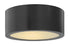 8"W Luna 1-Light Outdoor Flush Mount in Satin Black
