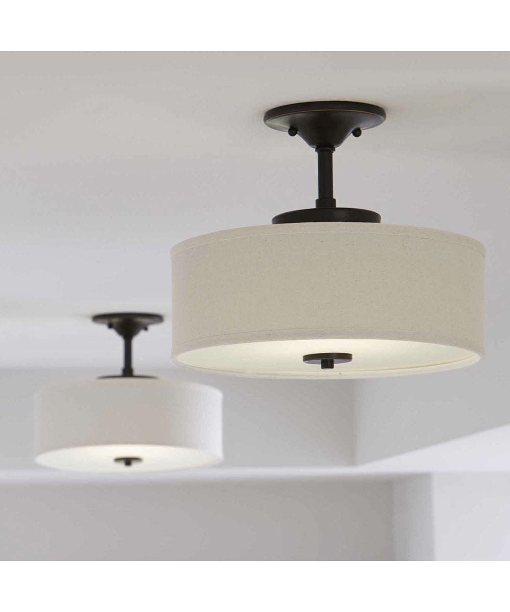 Inspire 1-Light 13" LED Semi-Flush Mount Antique Bronze