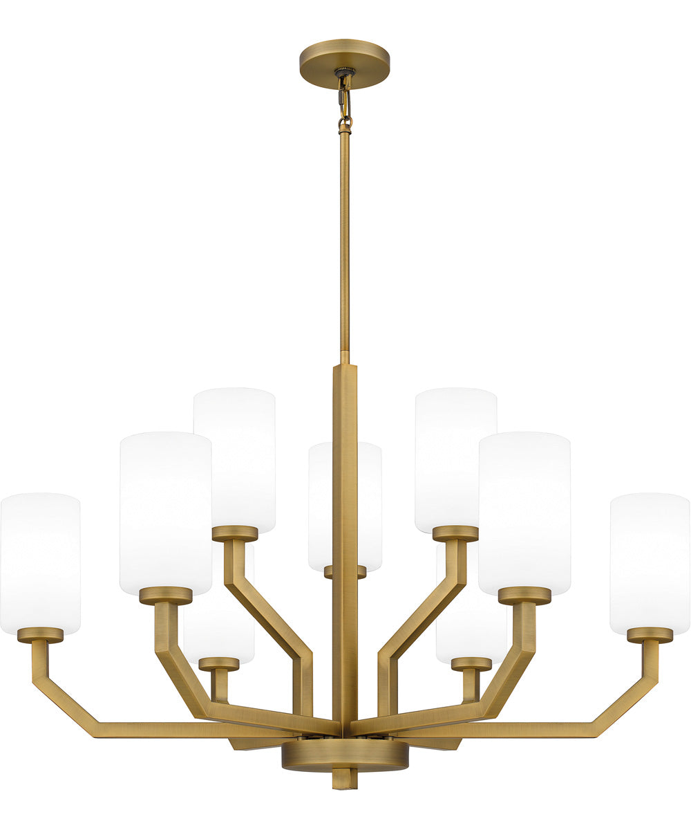 Cavalier 9-light Chandelier Aged Brass