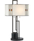 Wilshire 2-Light Table Lamp Dark Bronze/Tiffany Shade