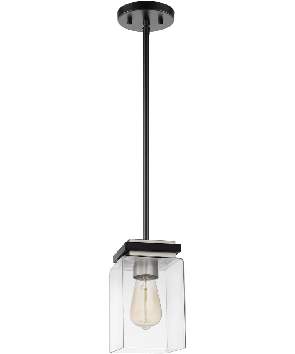 Crossroads 1-Light Pendant Matte Black