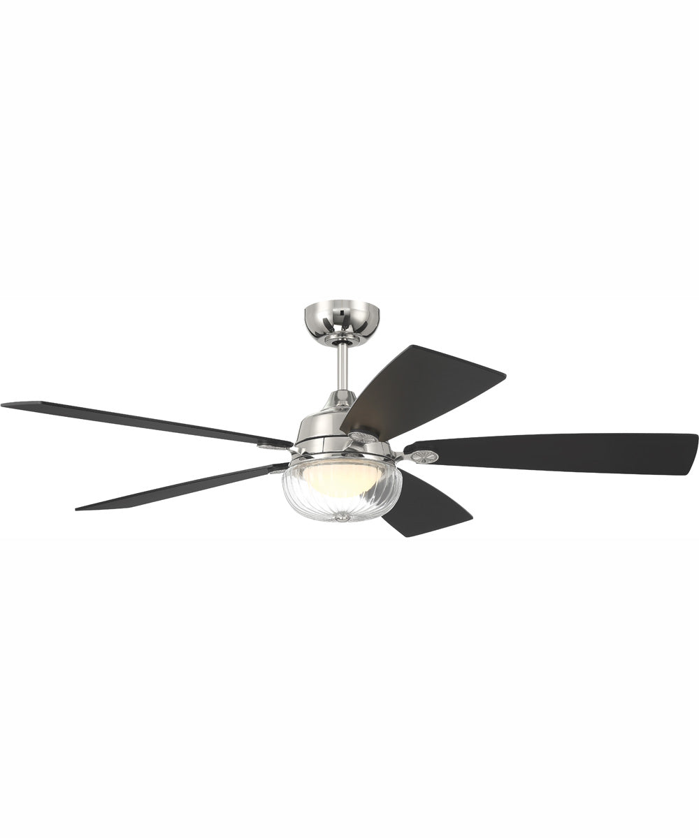52" Chandler 1-Light Ceiling Fan Polished Nickel