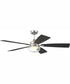 52" Chandler 1-Light Ceiling Fan Polished Nickel