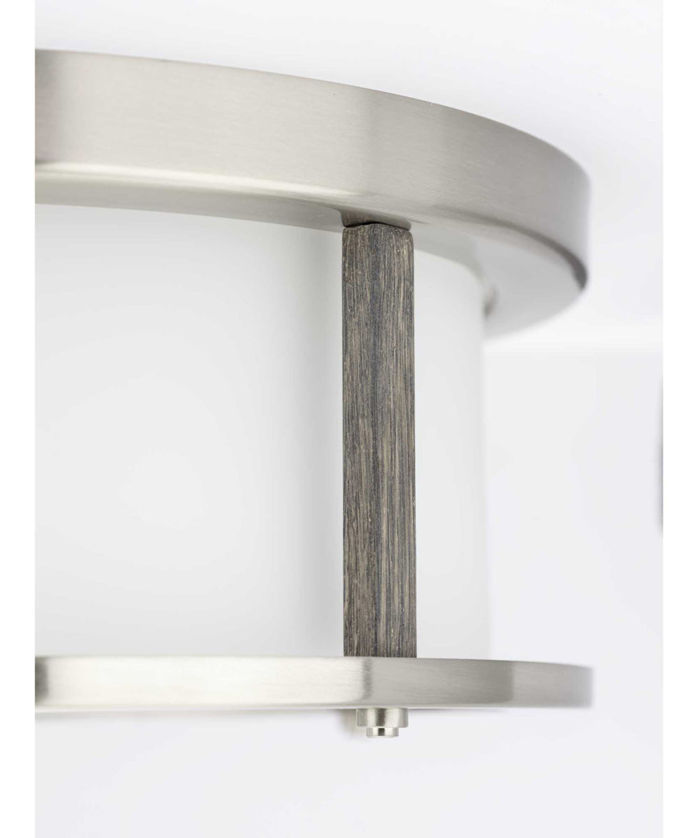 Mast 2-Light 13" Flush Mount Brushed Nickel