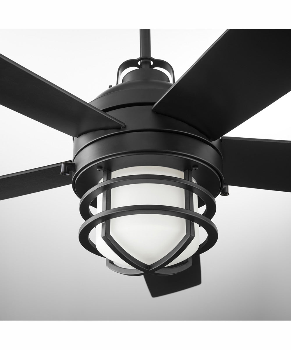 64" Niles 1-light LED Patio Indoor/Outdoor Ceiling Fan Matte Black