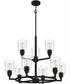 McIntire 9-light Chandelier Matte Black