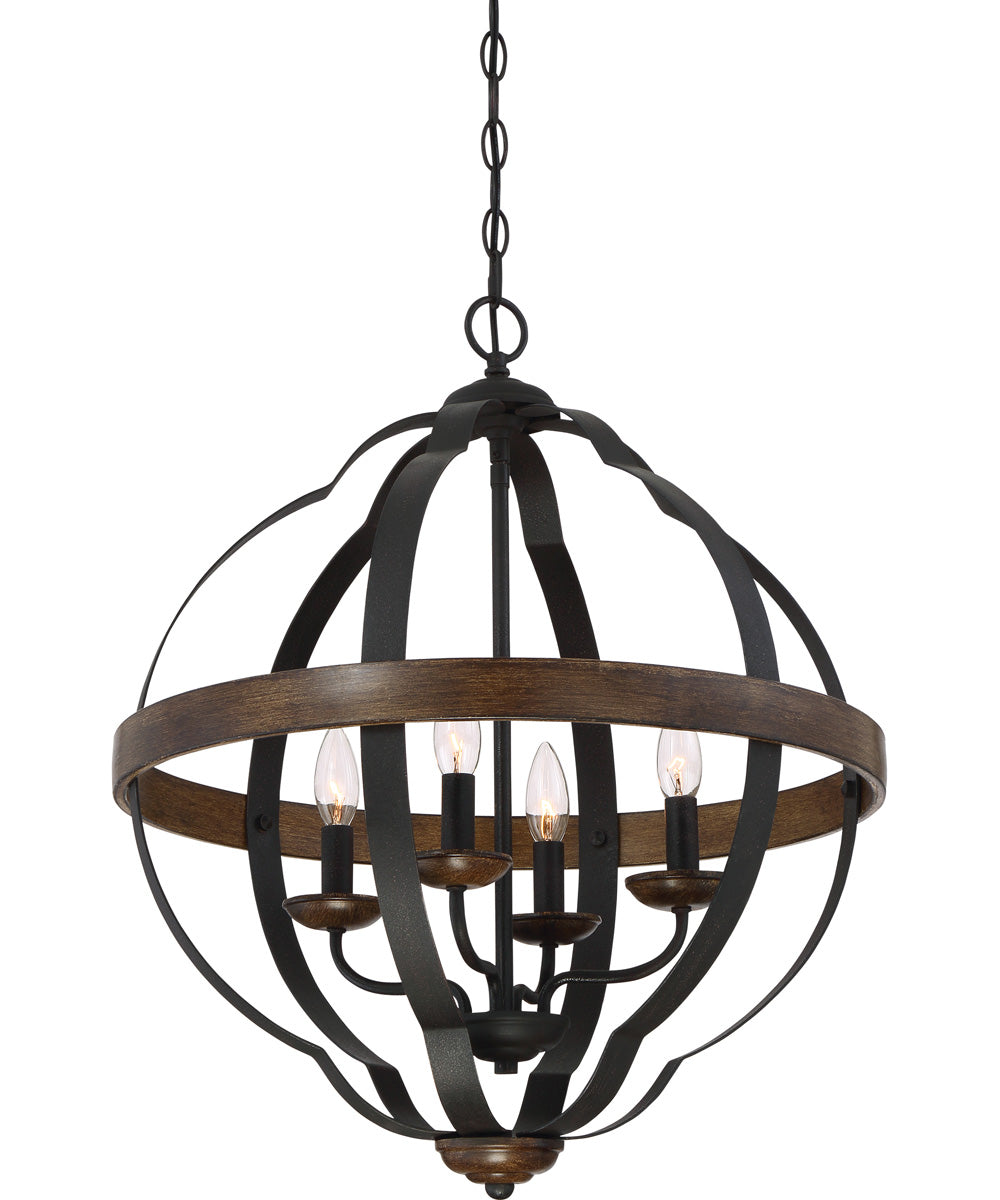Siren 4-light Pendant Marcado Black