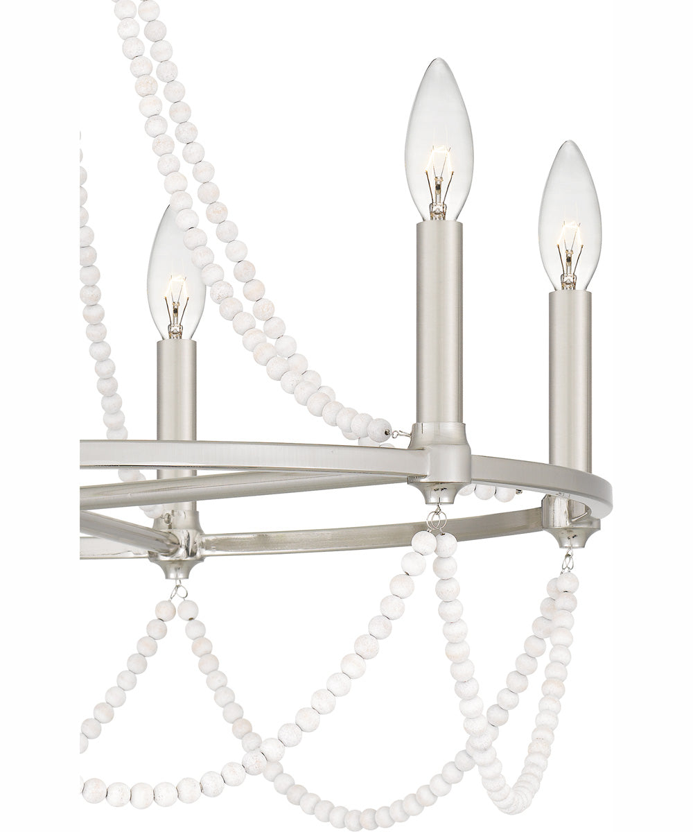 Brigitta 6-light Chandelier Brushed Nickel