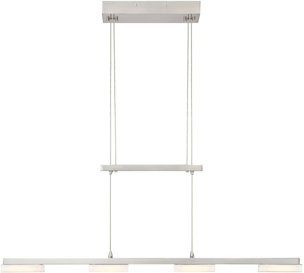 36"W Atlanta LED Pendant Nickel-Matte