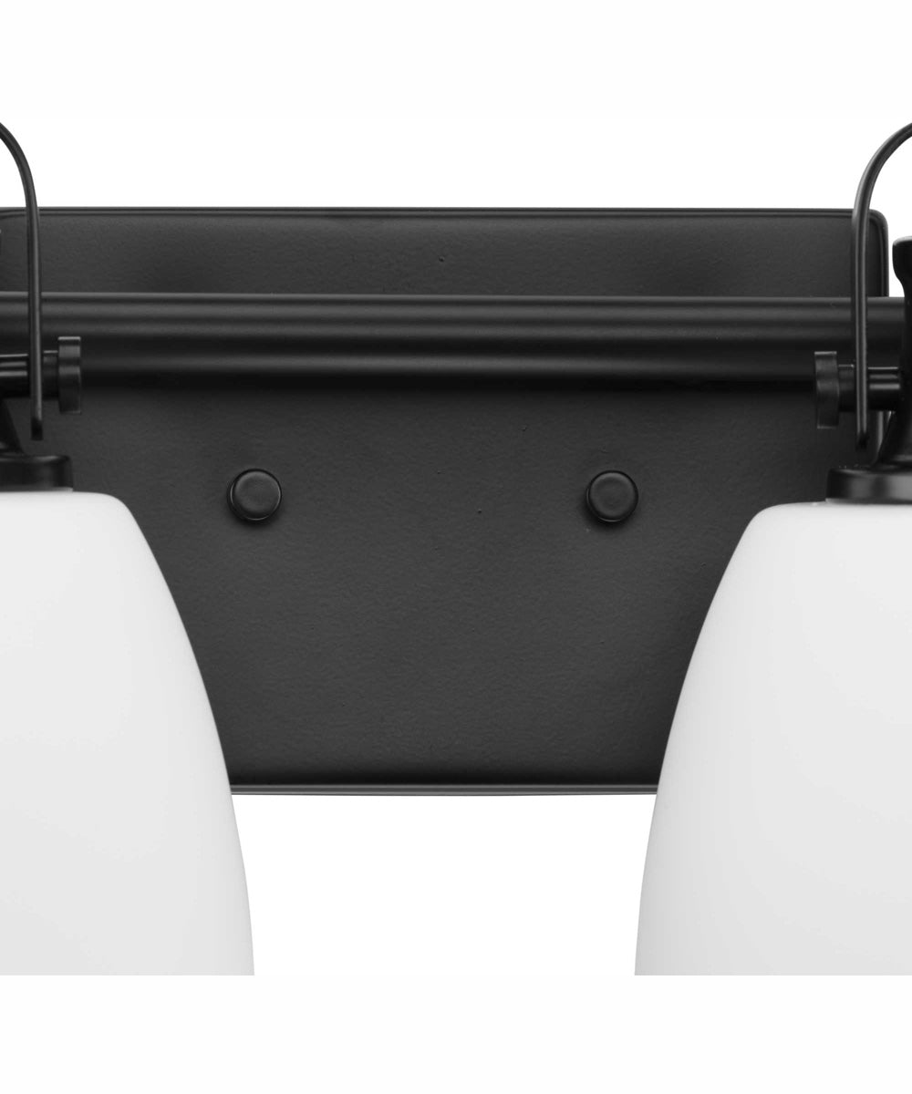 Preston 2-Light Coastal Bath Vanity Light Matte Black
