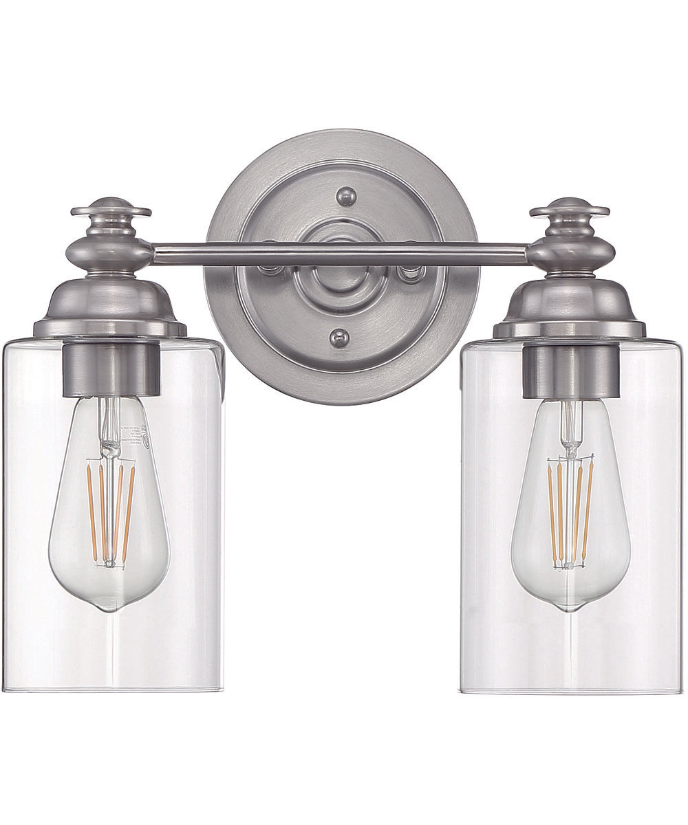 Dardyn 2-Light Vanity Brushed Polished Nickel