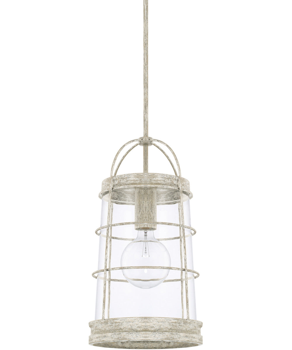 Beaufort 1-Light Pendant In Mystic Sand With Clear Glass