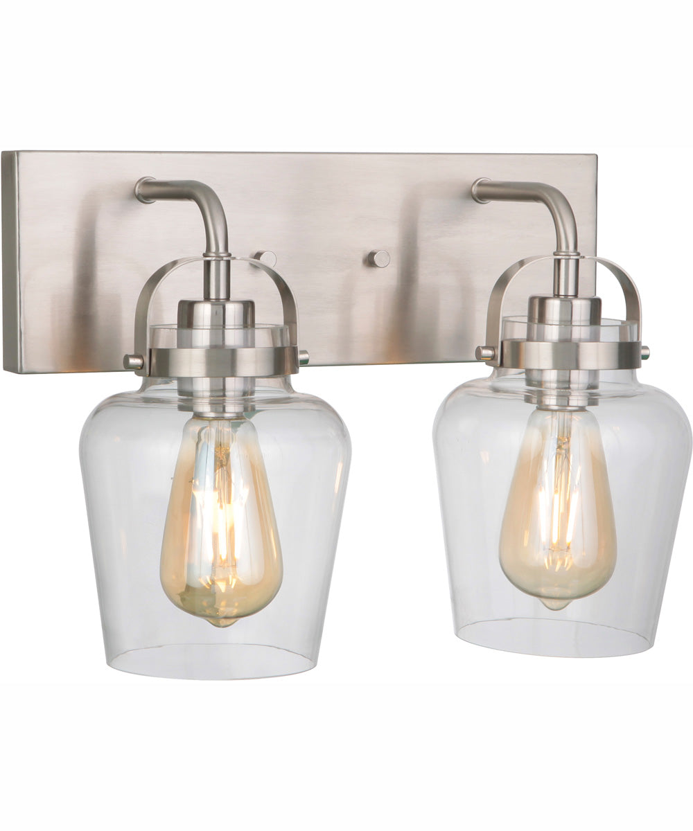 Trystan 2-Light Vanity Brushed Polished Nickel