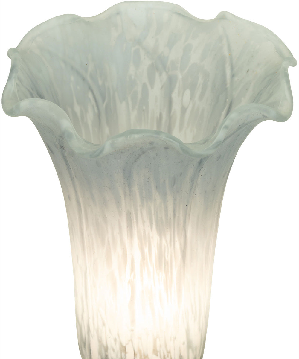 8" High Gray Tiffany Pond Lily Accent Lamp