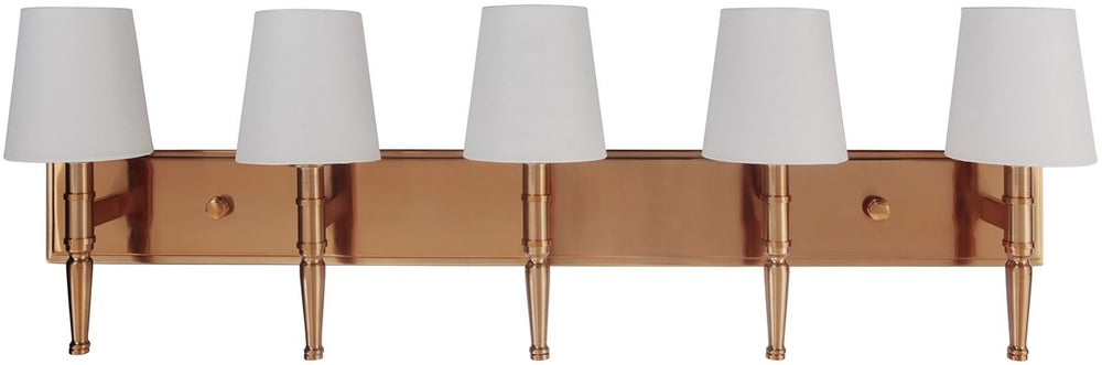 39"W Ella 5-Light Bath Vanity Light Satin Brass