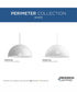 Perimeter 1-Light Mid-Century Modern Pendant with metal Shade White
