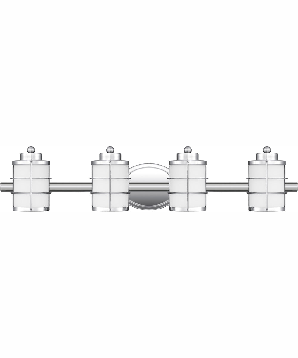 Hazlett Extra Large 4-light Bath Light Polished Chrome
