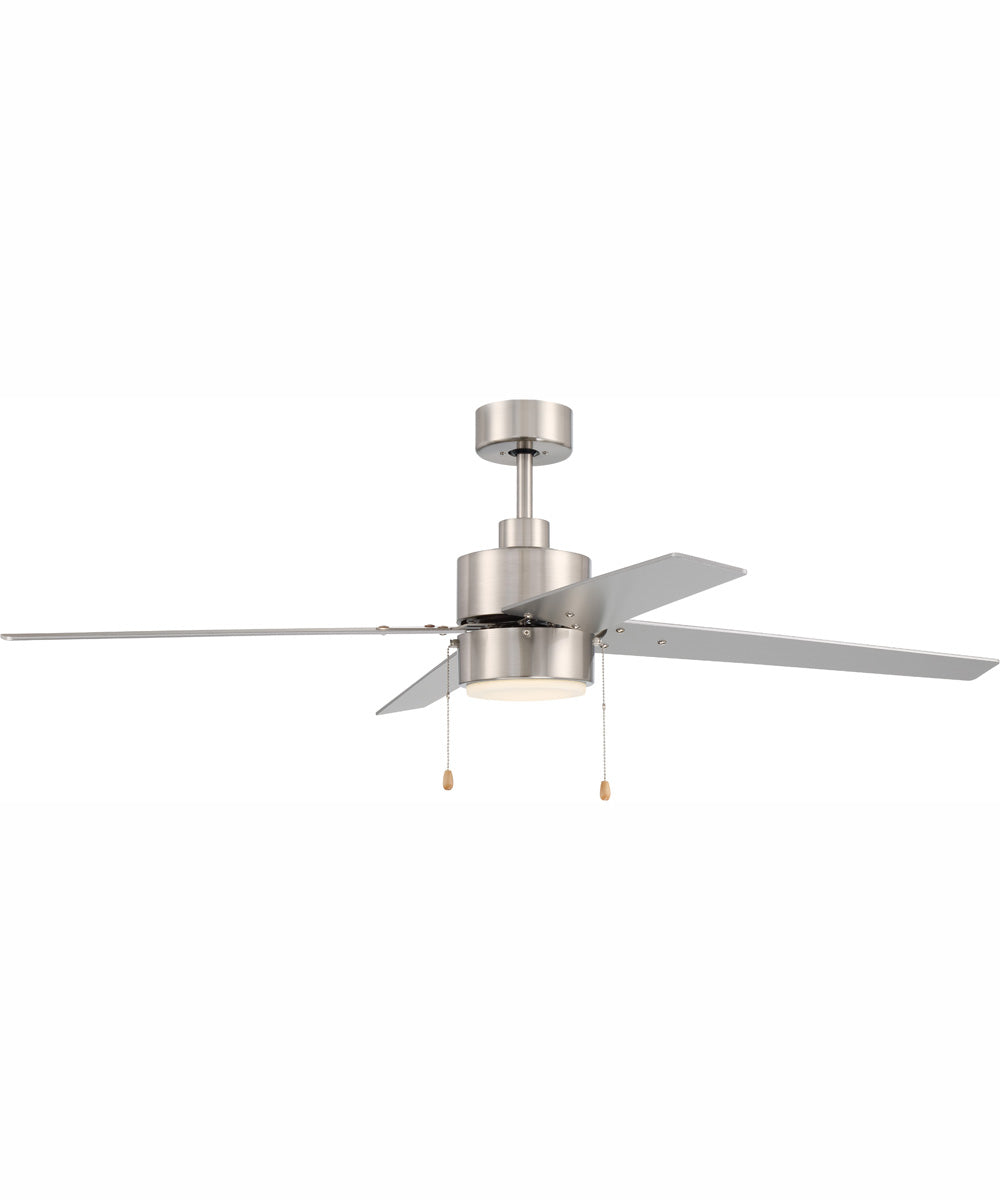 52" Terie 1-Light Ceiling Fan Brushed Polished Nickel