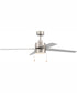 52" Terie 1-Light Ceiling Fan Brushed Polished Nickel