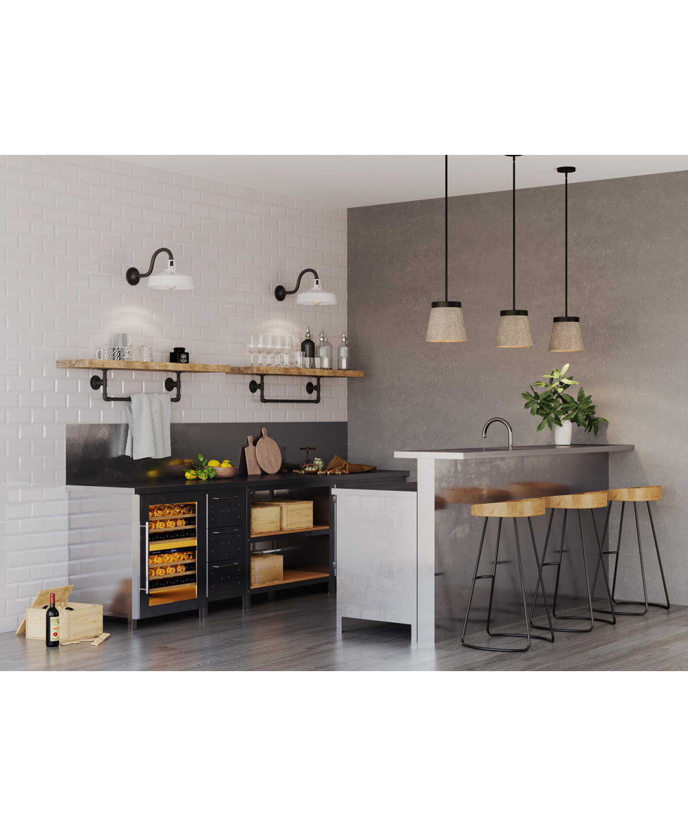 Terrazzo 1-Light Grey Terrazzo Hanging Pendant Light Graphite