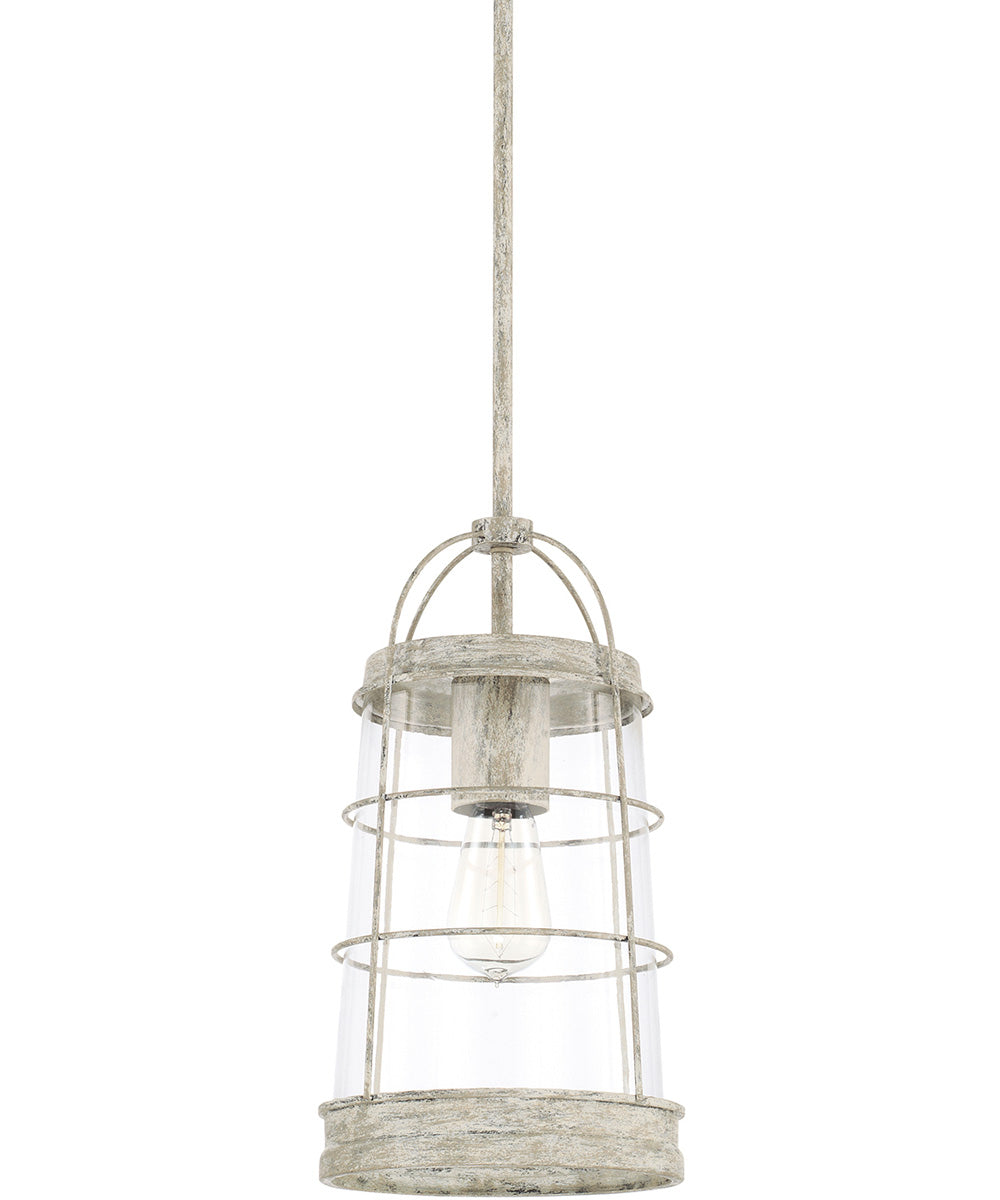 Beaufort 1-Light Pendant In Mystic Sand With Clear Glass