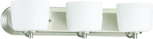 24"W Clarendon 3-Light Bath Vanity Light Brushed Polished Nickel