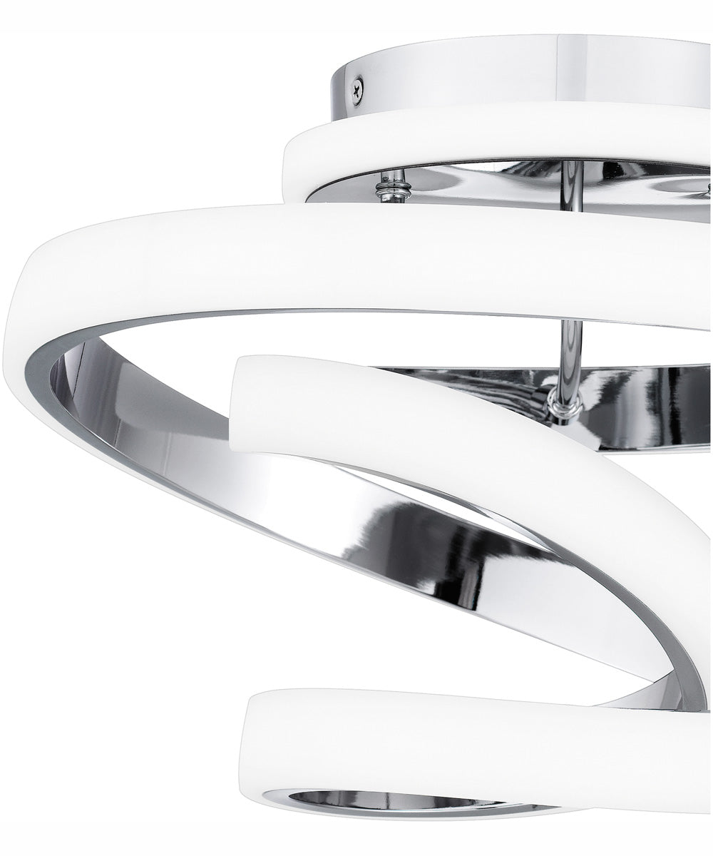 Aviva Medium Semi Flush Mount Polished Chrome