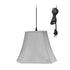 16"W 1-Light Plug-In Swag Pendant Lamp Gray