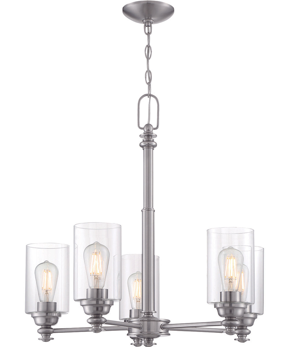 Dardyn 5-Light Chandelier Brushed Polished Nickel