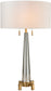 Dimond Bedford 2-Light LED Table Lamp Clear Aged Brass D2682-LED