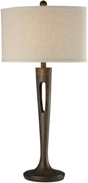 35"H Martcliff 1-Light 3-Way LED Table Lamp Burnished Bronze