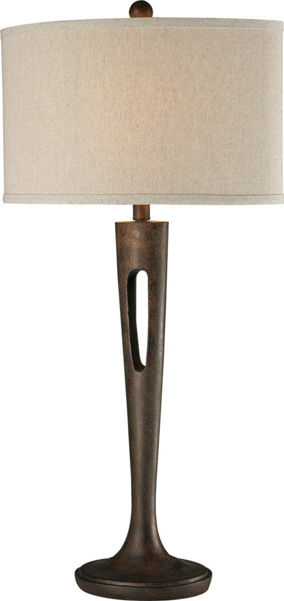 35"H Martcliff 1-Light 3-Way Table Lamp Burnished Bronze
