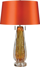 26"H Modena 2-Light Table Lamp Amber