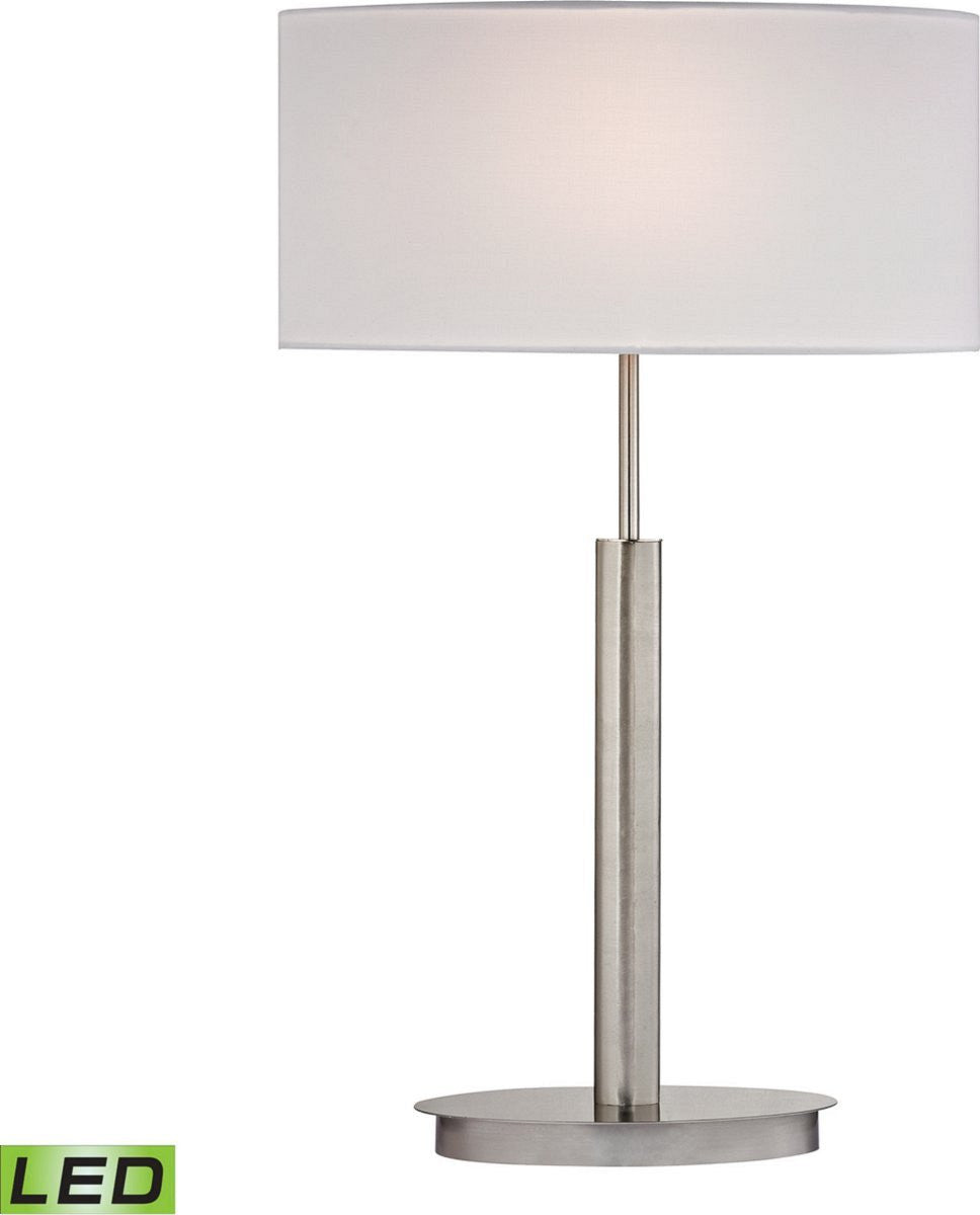 Dimond Port Elizabeth 1 Light Led Table Lamp Satin Nickle D2549Led