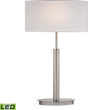 24"H Port Elizabeth 1-Light LED Table Lamp Satin Nickle