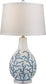 Dimond Sixpenny 1 Light 3 Way Table Lamp Pale Blue White D2478