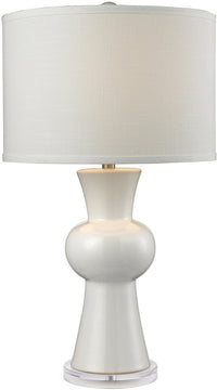 28"H 1-Light 3-Way LED Table Lamp Gloss White