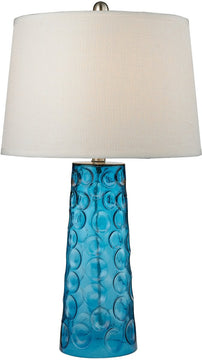 27"H 1-Light 3-Way Table Lamp Blue