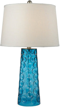 27"H 1-Light 3-Way LED Table Lamp Blue