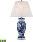 Dimond 1 Light Led 3 Way Table Lamp Blue And White Hand Paint D2474Led