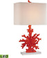 Dimond 1 Light Led 3 Way Table Lamp Red Coral D2493Led