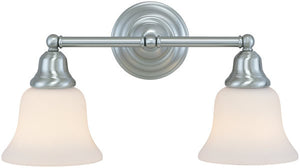 17"W Brockport 2-Light Vanity Strip Satin Nickel
