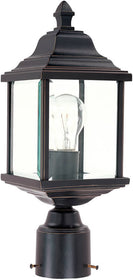 16"H Charleston 1-Light Outdoor Post Antique Bronze
