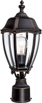 18"H Roseville 1-Light Outdoor Post Lantern Antique Bronze